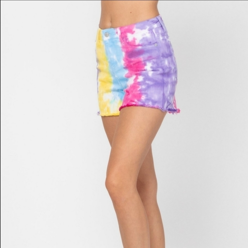 Judy Blue Snow Cone Tie Dye Shorts - Picture 5 of 5